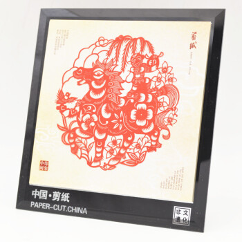 剪纸画民间工艺品手工剪纸装饰画中国传统手工剪纸礼品剪纸相框装